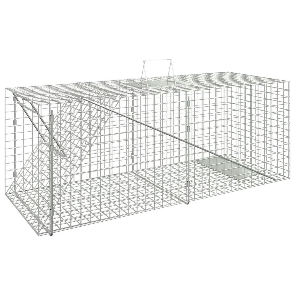 Trappola per Animali 64,5x25x26,5 cm in Ferro Zincato 154933