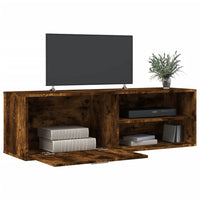 Mobile Porta TV Rovere Fumo 120x34x37 cm Legno Multistratocod mxl 89182