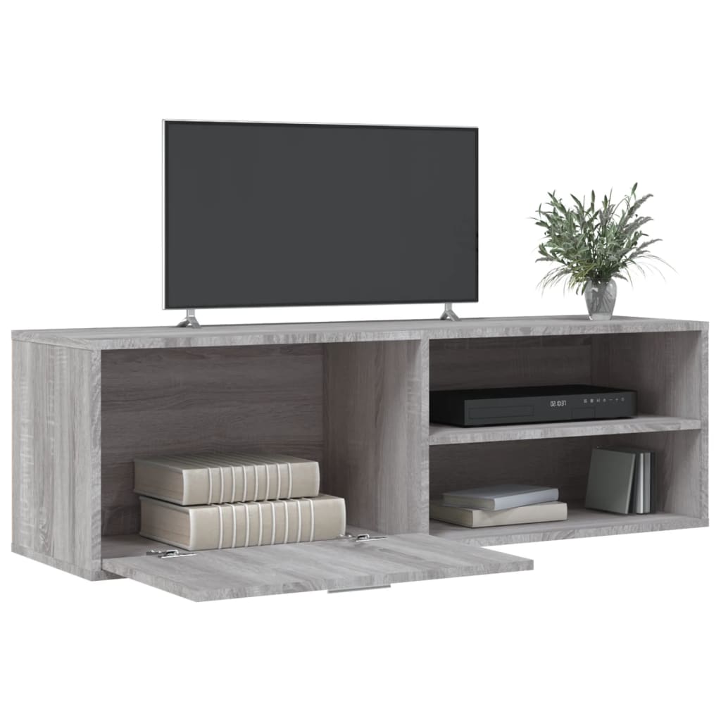 Mobile Porta TV Grigio Sonoma 120x34x37 cm in Legno Multistrato 833549