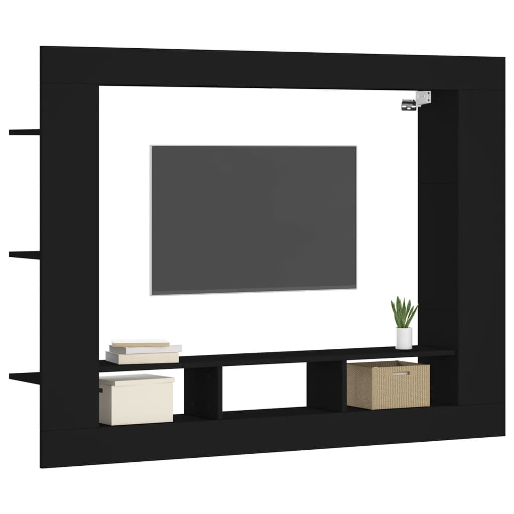 Mobile Porta TV Nero 152x22x113 cm in Legno Multistratocod mxl 70904