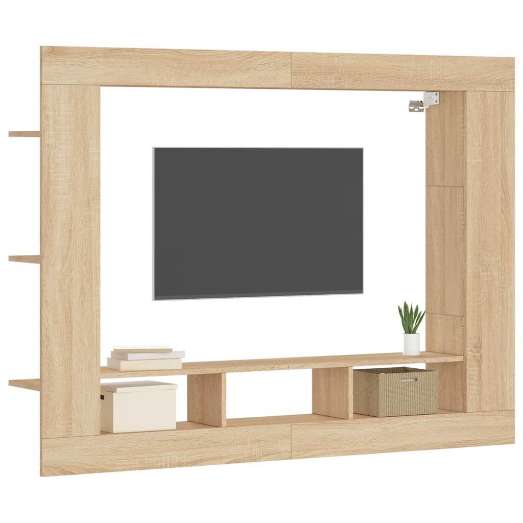 Mobile Porta TV Rovere Sonoma 152x22x113cm in Legno Multistrato 833724