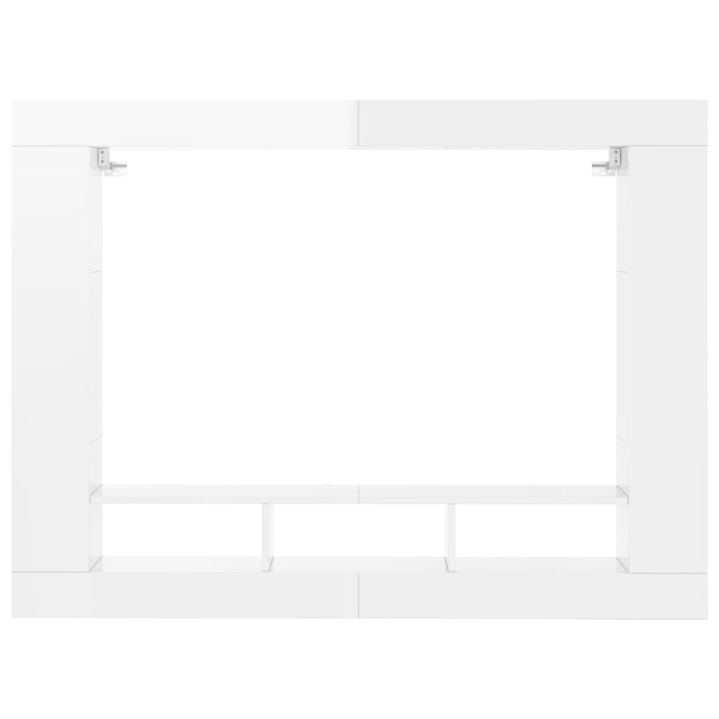 Mobile Porta TV Bianco Lucido 152x22x113cm in Legno Multistrato 833726