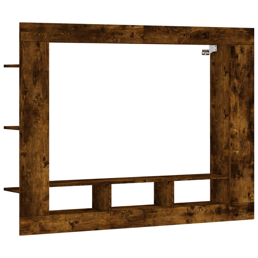 Mobile Porta TV Rovere Fumo 152x22x113 cm in Legno Multistrato 833727