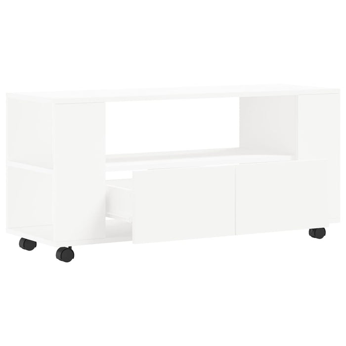 Mobile Porta TV Bianco 102x34,5x43 cm in Legno Multistrato 833742