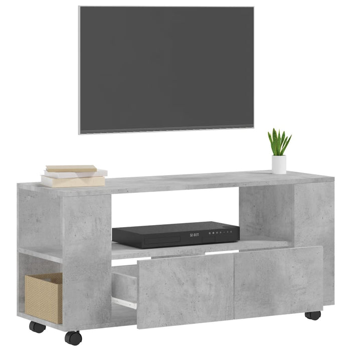 Mobile Porta TV Grigio Cemento 102x34,5x43cm Legno Multistrato 833746