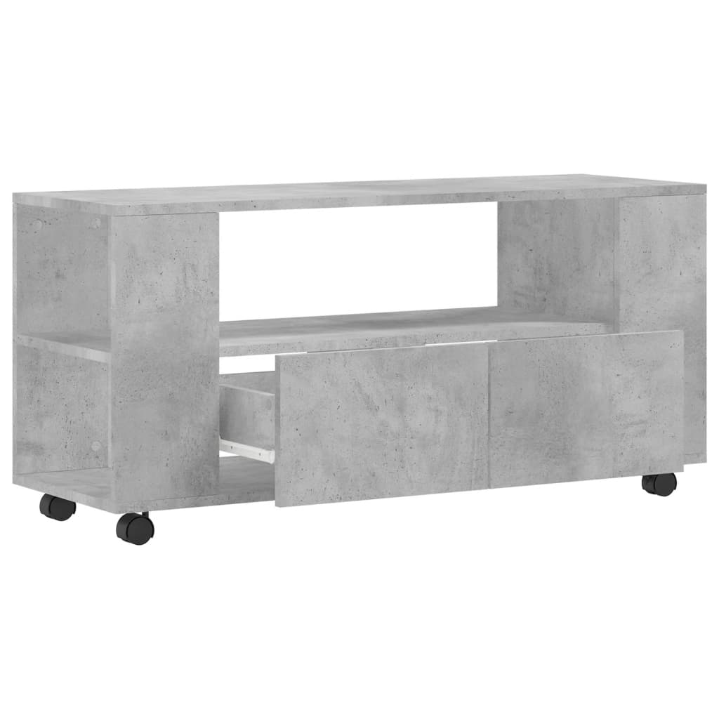 Mobile Porta TV Grigio Cemento 102x34,5x43cm Legno Multistrato 833746