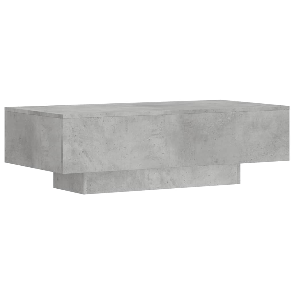 Tavolino Salotto Grigio Cemento 100x49,5x31cm Legno Multistrato 833891