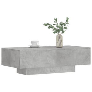 Tavolino Salotto Grigio Cemento 100x49,5x31cm Legno Multistrato 833891