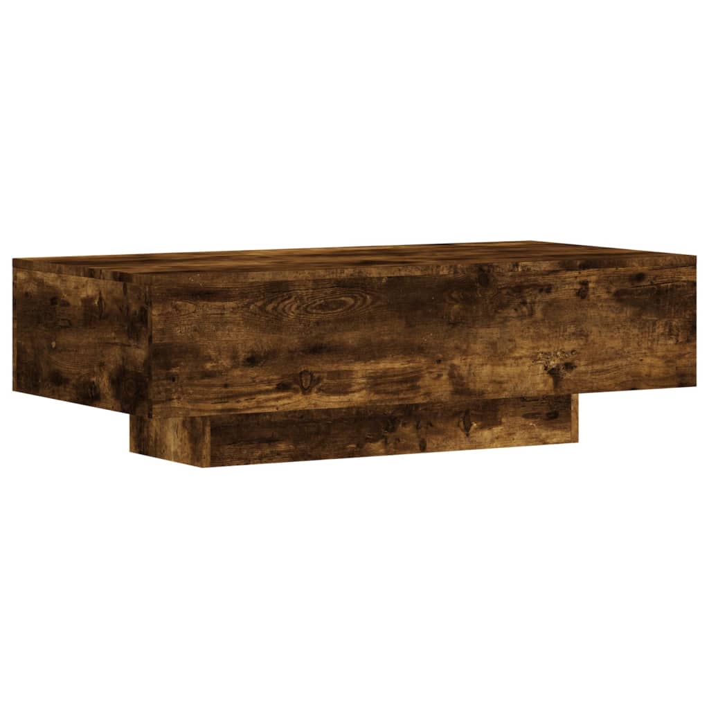 Tavolino da Salotto Rovere Fumo 100x49,5x31cm Legno Multistrato 833893