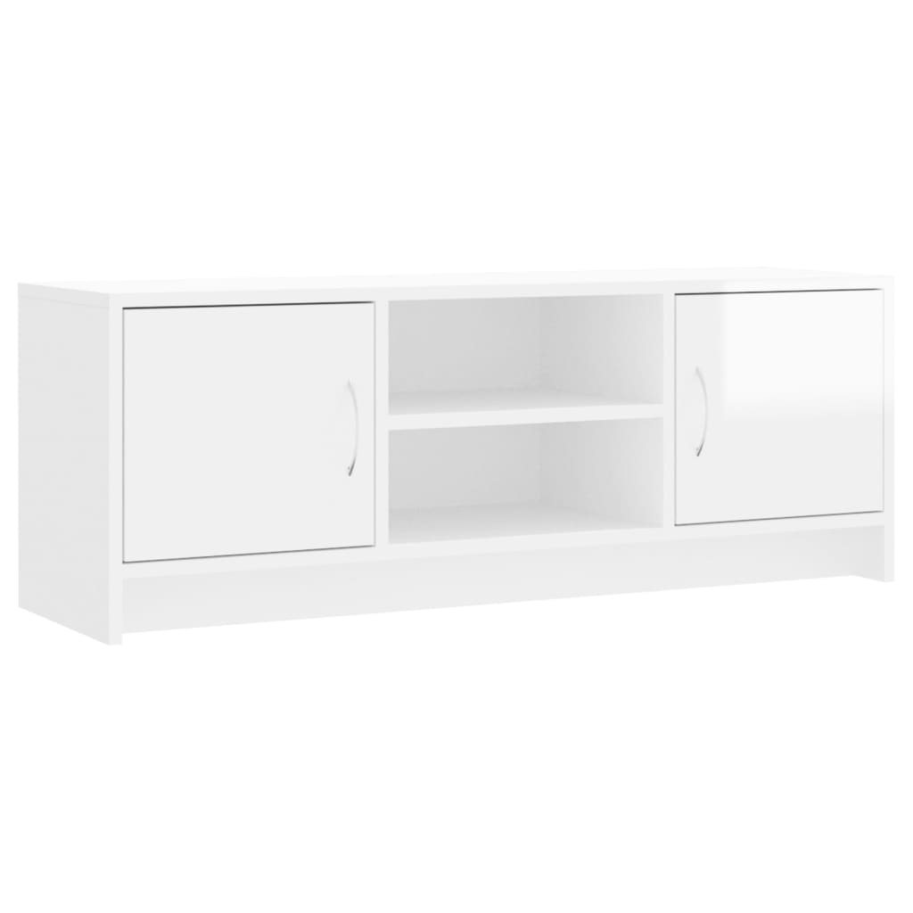 Mobile Porta TV Bianco Lucido 102x30x37,5 cm Legno Multistratocod mxl 120092