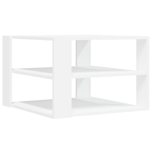 Tavolino da Salotto Bianco 59,5x59,5x40 cm in Legno Multistrato 834245