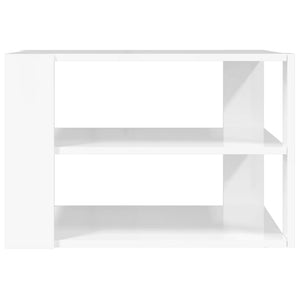 Tavolino Salotto Bianco Lucido 59,5x59,5x40cm Legno Multistrato 834251