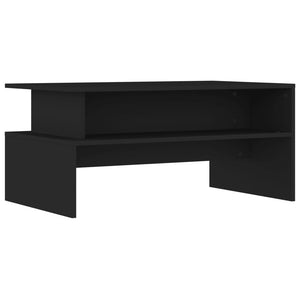 Tavolino da Salotto Nero 90x55x42,5 cm in Legno Multistrato 834279