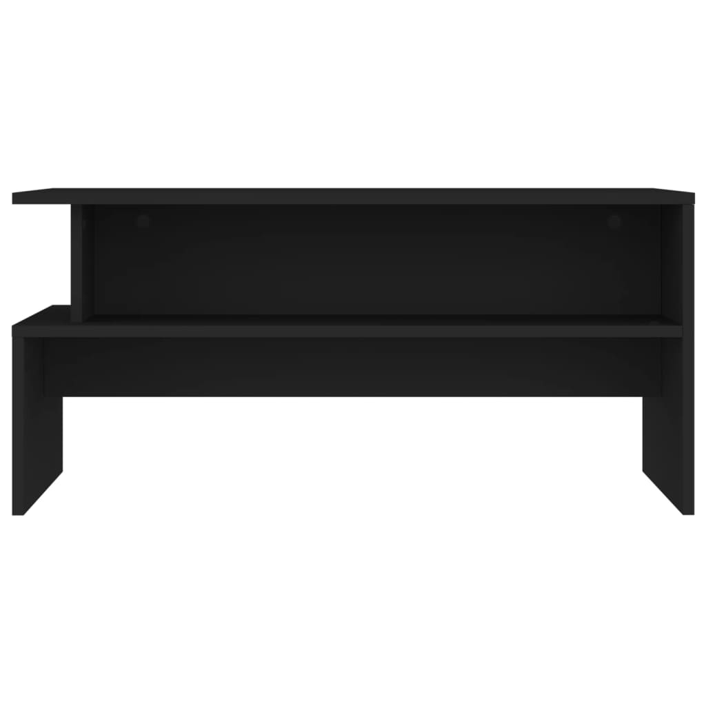 Tavolino da Salotto Nero 90x55x42,5 cm in Legno Multistrato 834279