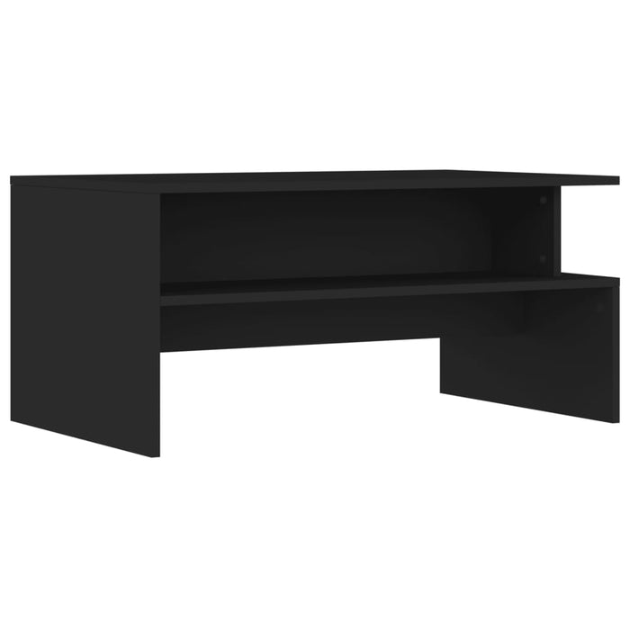 Tavolino da Salotto Nero 90x55x42,5 cm in Legno Multistrato 834279