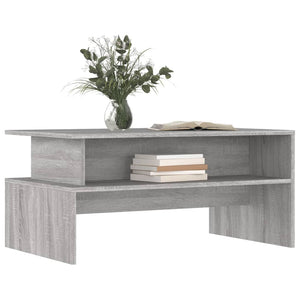 Tavolino Salotto Grigio Sonoma 90x55x42,5 cm Legno Multistrato 834284