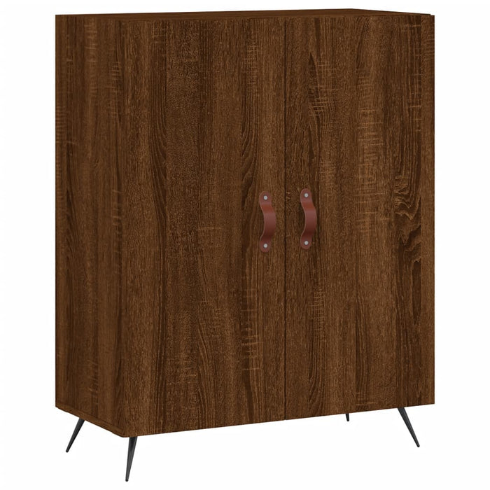 Credenza Rovere Marrone 69,5x34x180 cm in Legno Multistrato 3189228