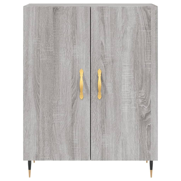 Credenza Grigio Sonoma 69,5x34x180 cm in Legno Multistrato