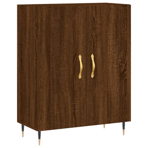 Credenza Rovere Marrone 69,5x34x180 cm in Legno Multistrato 3189236