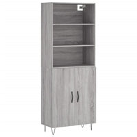 Credenza Grigio Sonoma 69,5x34x180 cm in Legno Multistrato 3189251