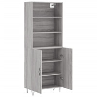 Credenza Grigio Sonoma 69,5x34x180 cm in Legno Multistrato 3189251