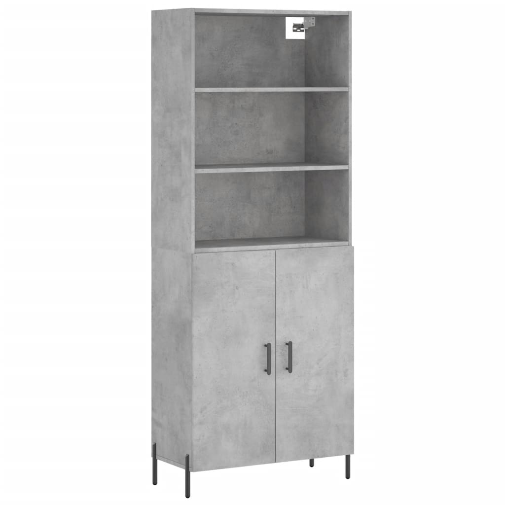 Credenza Grigio Cemento 69,5x34x180 cm in Legno Multistratocod mxl 125379