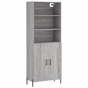 Credenza Grigio Sonoma 69,5x34x180 cm in Legno Multistrato 3189267