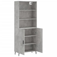 Credenza Grigio Cemento 69,5x34x180 cm in Legno Multistrato 3189273