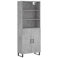 Credenza Grigio Cemento 69,5x34x180 cm in Legno Multistrato 3189281