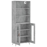 Credenza Grigio Cemento 69,5x34x180 cm in Legno Multistrato 3189289