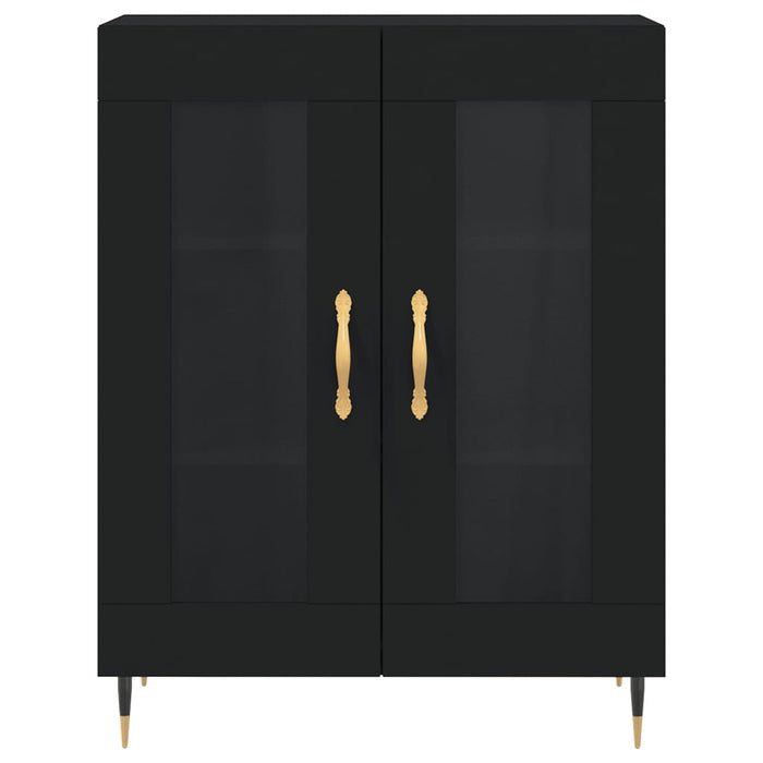 Credenza Nera 69,5x34x180 cm in Legno Multistrato 3189294