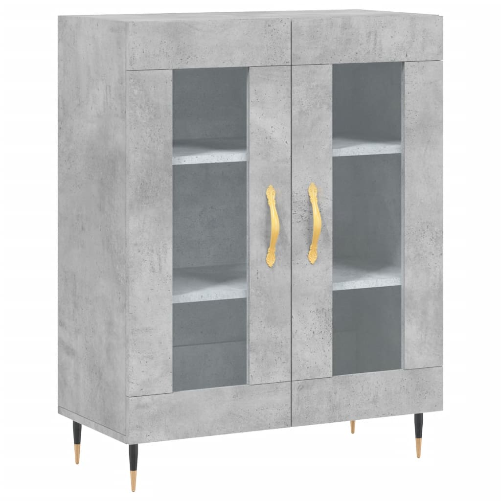 Credenza Grigio Cemento 69,5x34x180 cm in Legno Multistrato 3189297