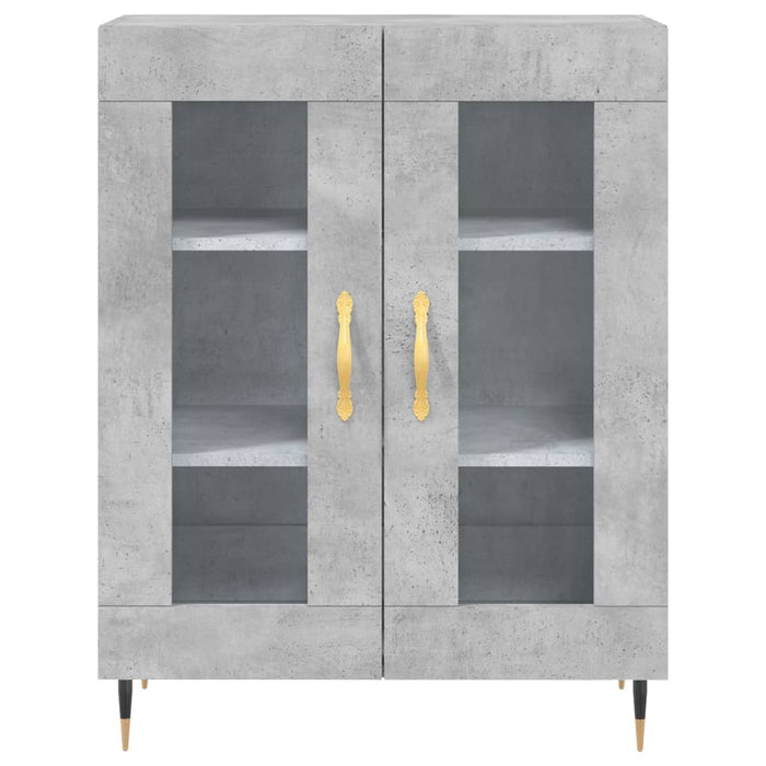 Credenza Grigio Cemento 69,5x34x180 cm in Legno Multistrato 3189297