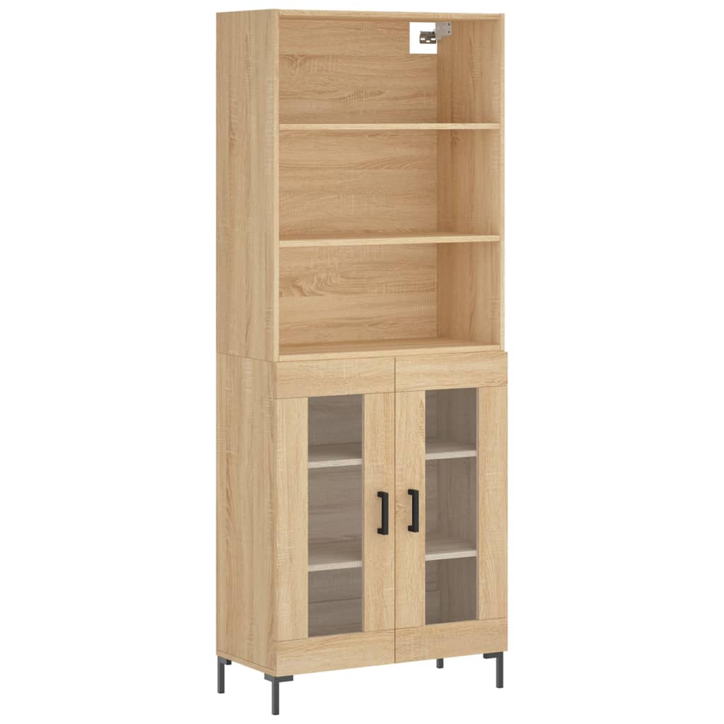 Credenza Rovere Sonoma 69,5x34x180 cm in Legno Multistrato 3189320