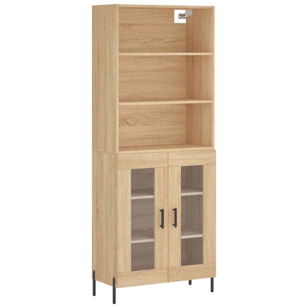 Credenza Rovere Sonoma 69,5x34x180 cm in Legno Multistrato 3189328