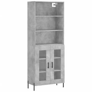 Credenza Grigio Cemento 69,5x34x180 cm in Legno Multistratocod mxl 125341