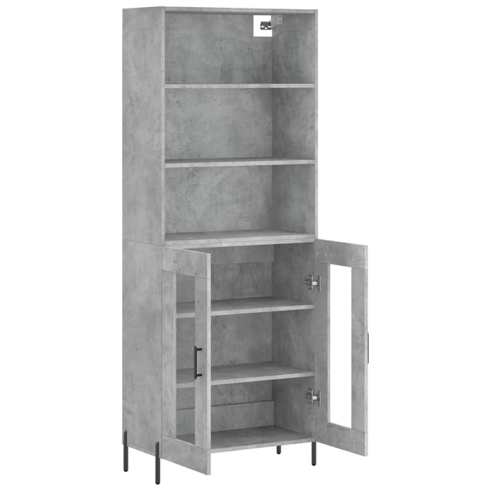 Credenza Grigio Cemento 69,5x34x180 cm in Legno Multistrato 3189329