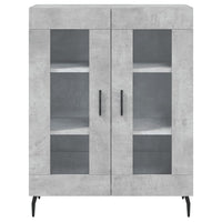 Credenza Grigio Cemento 69,5x34x180 cm in Legno Multistrato 3189337