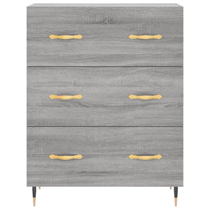 Credenza Grigio Sonoma 69,5x34x180 cm in Legno Multistrato 3189363