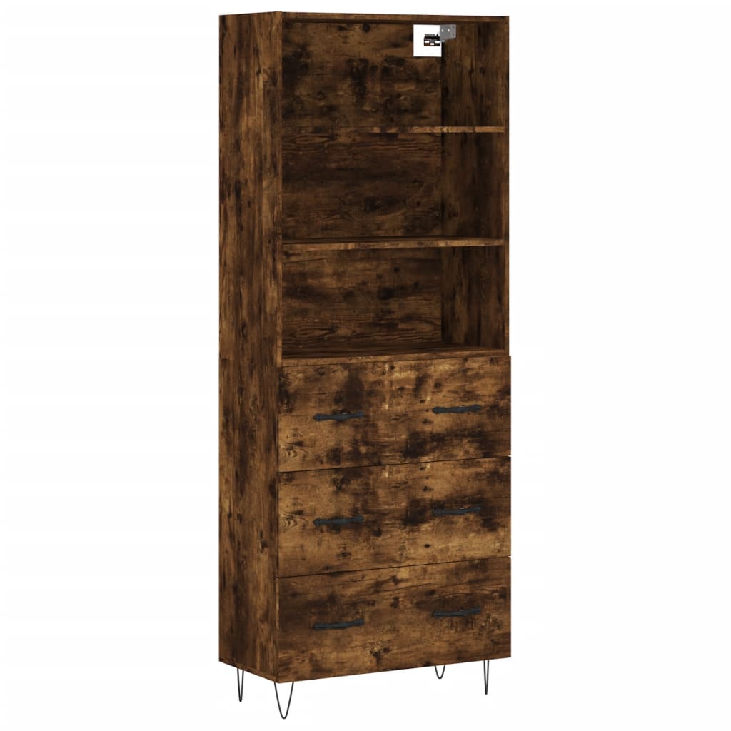 Credenza Rovere Fumo  69,5x34x180 cm in Legno Multistratocod mxl 101433