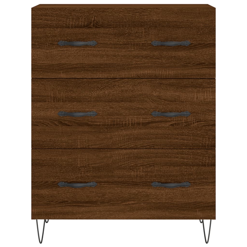 Credenza Rovere Marrone 69,5x34x180 cm in Legno Multistrato 3189380