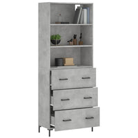 Credenza Grigio Cemento 69,5x34x180 cm in Legno Multistrato 3189385