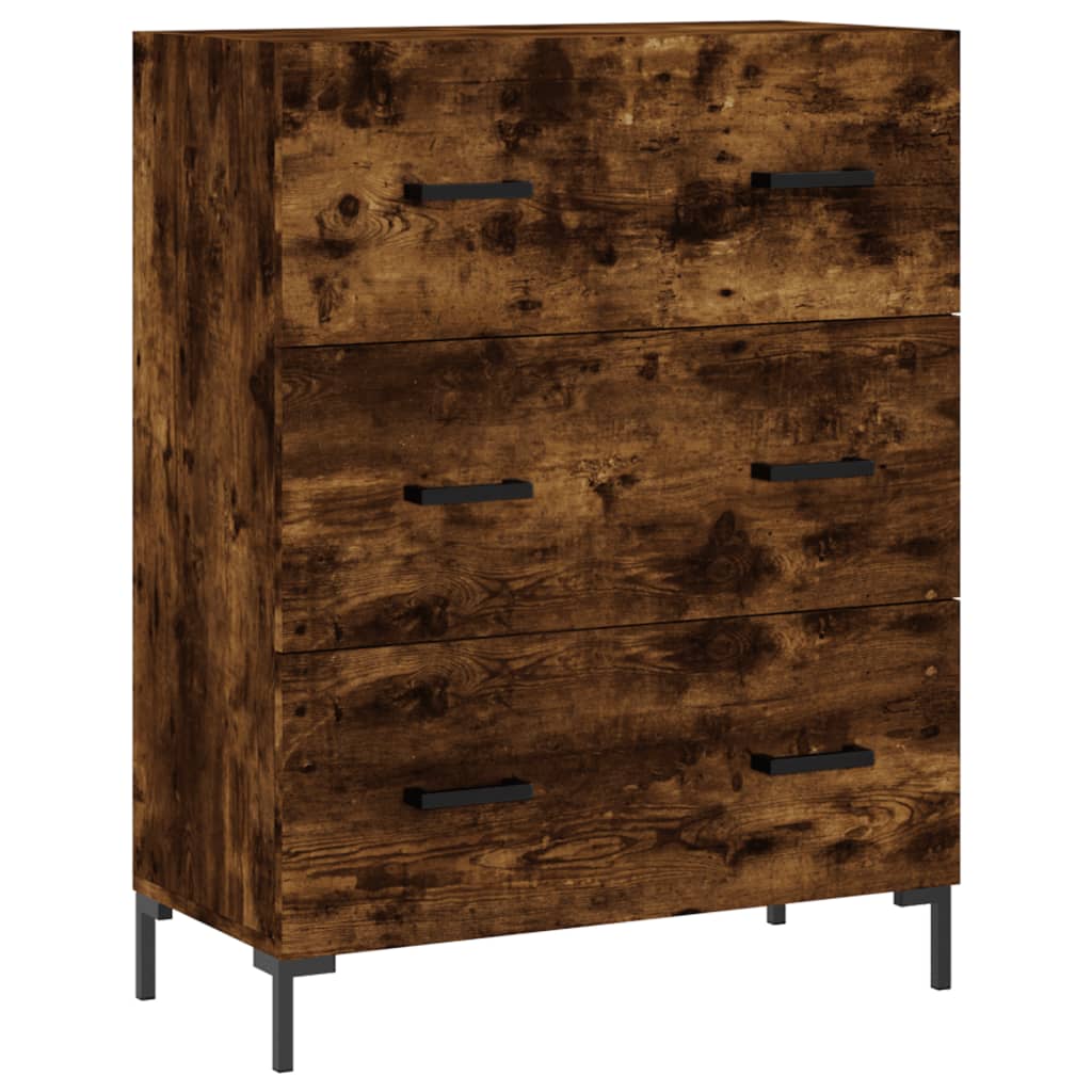 Credenza Rovere Fumo  69,5x34x180 cm in Legno Multistrato 3189386