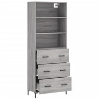 Credenza Grigio Sonoma 69,5x34x180 cm in Legno Multistrato 3189387