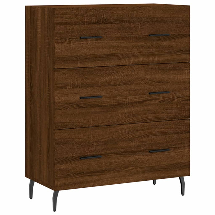 Credenza Rovere Marrone 69,5x34x180 cm in Legno Multistrato 3189404