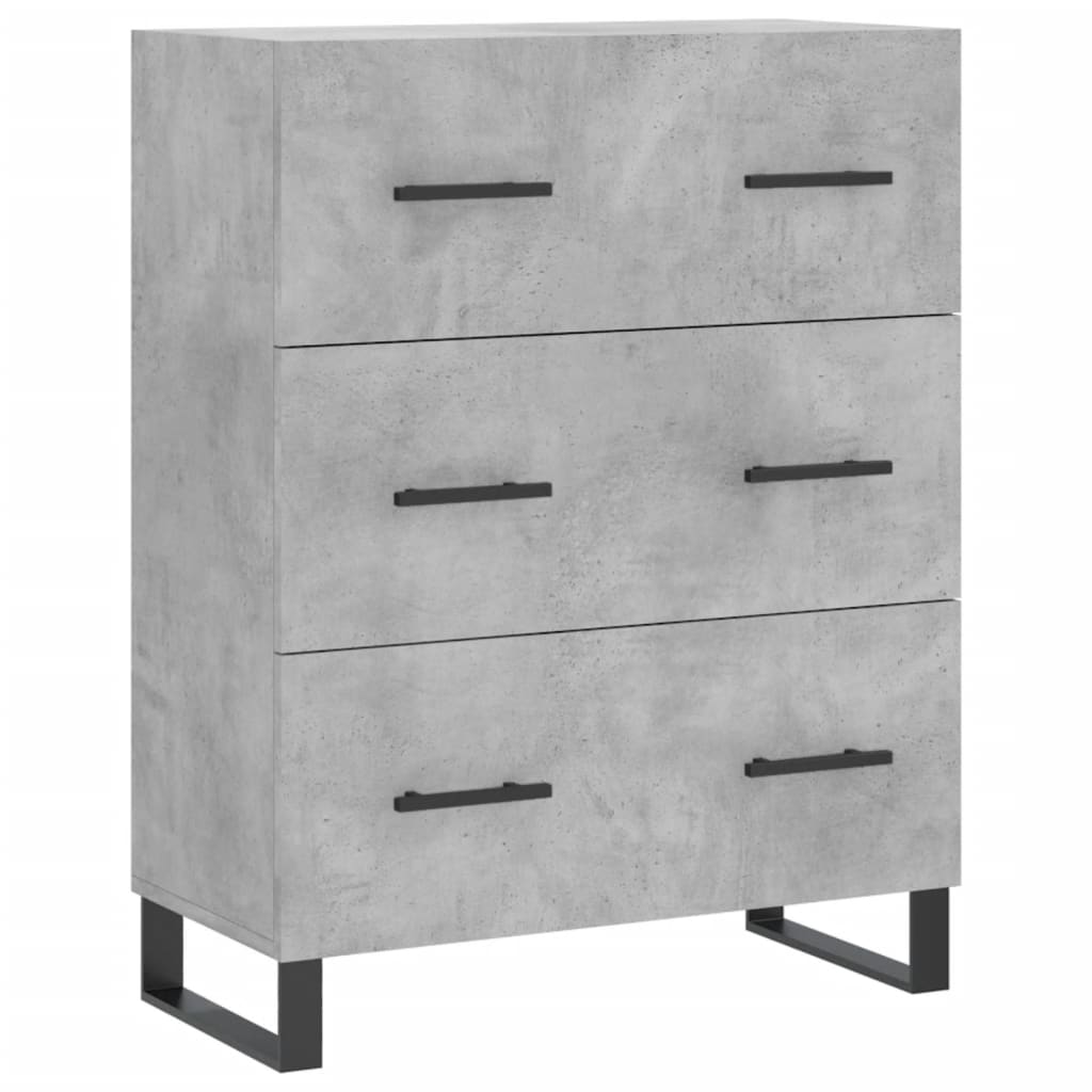 Credenza Grigio Cemento 69,5x34x180 cm in Legno Multistrato 3189409