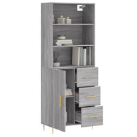 Credenza Grigio Sonoma 69,5x34x180 cm in Legno Multistratocod mxl 101801