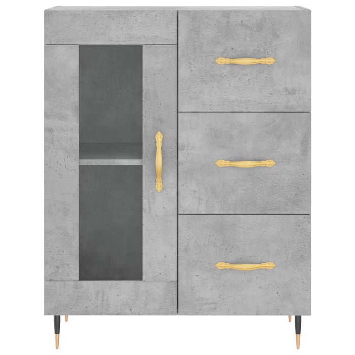 Credenza Grigio Cemento 69,5x34x180 cm in Legno Multistrato 3189489