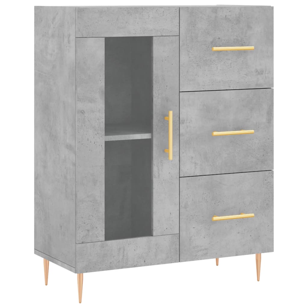 Credenza Grigio Cemento 69,5x34x180 cm in Legno Multistrato 3189497