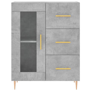 Credenza Grigio Cemento 69,5x34x180 cm in Legno Multistrato 3189497